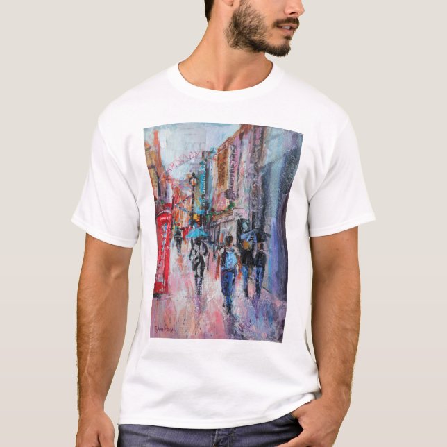 T-shirt Rua de Carnaby do dia chuvoso (Frente)
