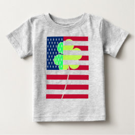 T-shirt Rua de Clover do Bandeira Irlandesa Americana Sham