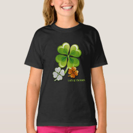T-shirt Rua de Shamrocks Tricolor. Dia de Patrick