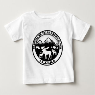 T-shirt Rua de Wrangell, círculo de alce de Elias Nat Par