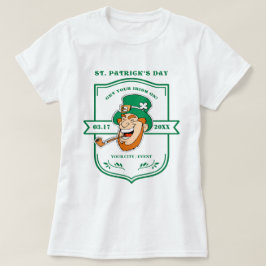 T-shirt Rua Engraçado Leprechaun. Dia de Patrick