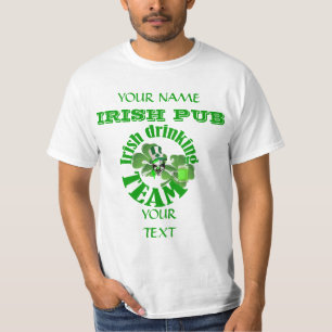 T-shirt Rua irlandesa da equipe de bebendo Patrick