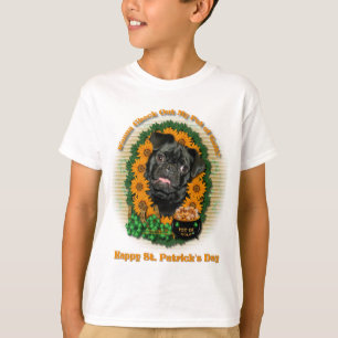 T-shirt Rua Patricks - pote de ouro - Pug - Ruffy