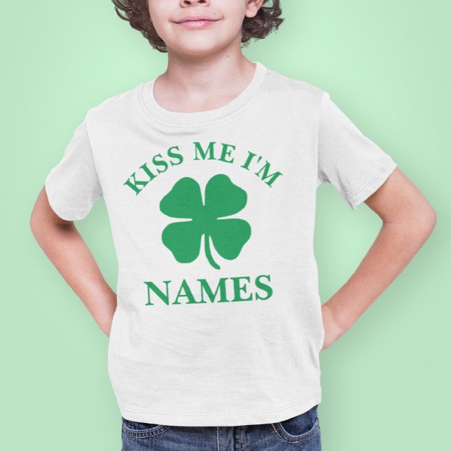 T-shirt Rua personalizada me beija. Dia de Patrick (Criador carregado)
