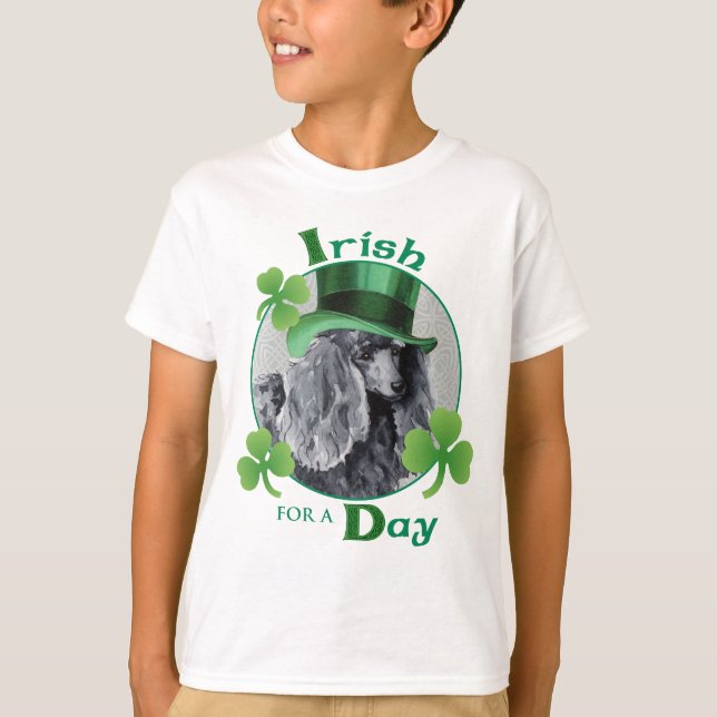 T-shirt Rua, Poodle da Miniatura do Dia de Patrick (Frente)