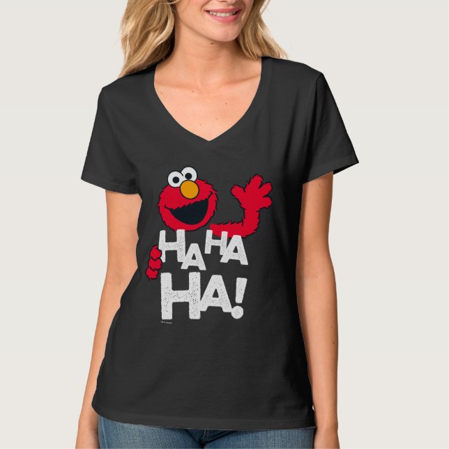 T-shirt Rua Sésamo | Elmo - Ha Ha Ha Ha! (Frente)
