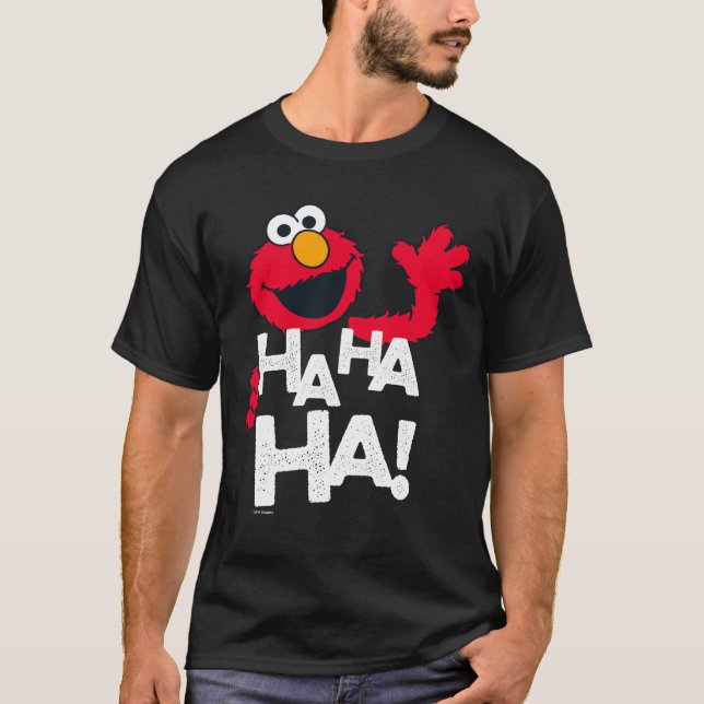 T-shirt Rua Sésamo | Elmo - Ha Ha Ha Ha! (Frente)