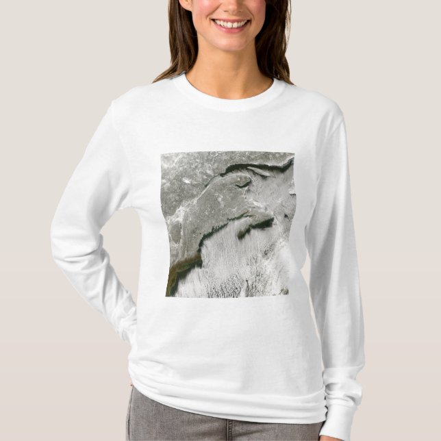 T-shirt Ruas de neve e nuvens (Frente)