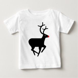 T-shirt Rudolf, Reindeer Vermelho Nosed