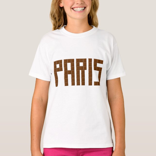 T-shirt Ruffle branco PARIS CHOCOLATE (Frente)