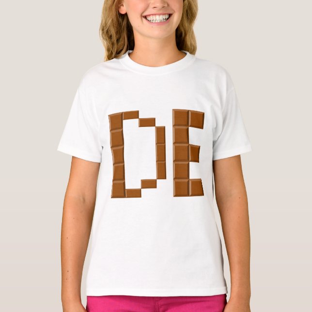 T-shirt Ruffle para raparigas   de CHOCOLATE (Frente)