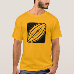 T-shirt Rugby amarelo-laranja