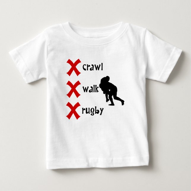 T-shirt Rugby da caminhada do rastejamento (Frente)