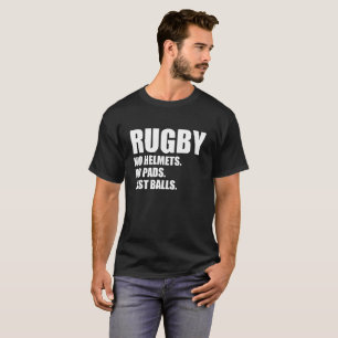 T-shirt Rugby nenhuns capacetes nenhumas bolas das