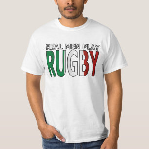 T-shirt Rugby real Italia do jogo dos homens