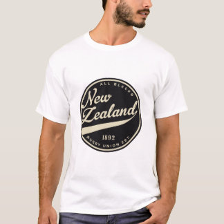 T-shirt Ruggershirts Retro Nova Zelândia Rugby