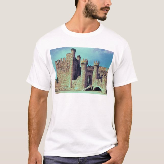 T-shirt Ruínas do castelo dos cavaleiros Templar (Frente)