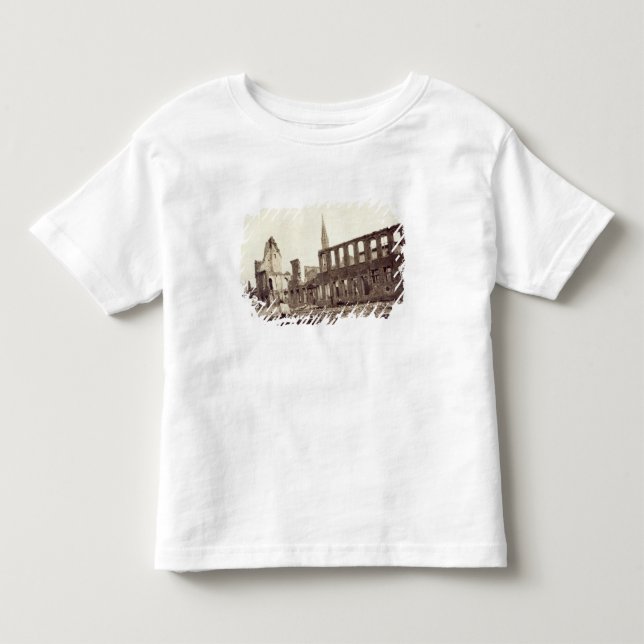 T-shirt Ruínas perto do compartimento de pó, Ypres, em (Frente)