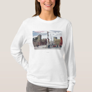 T-shirt Ruins Ao Longo Da Rua Mason, Estatuto da Union Squ