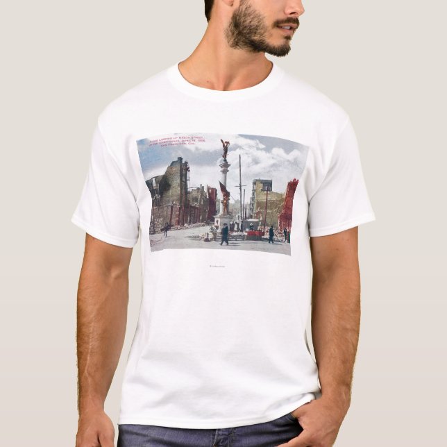 T-shirt Ruins Ao Longo Da Rua Mason, Estatuto da Union Squ (Frente)