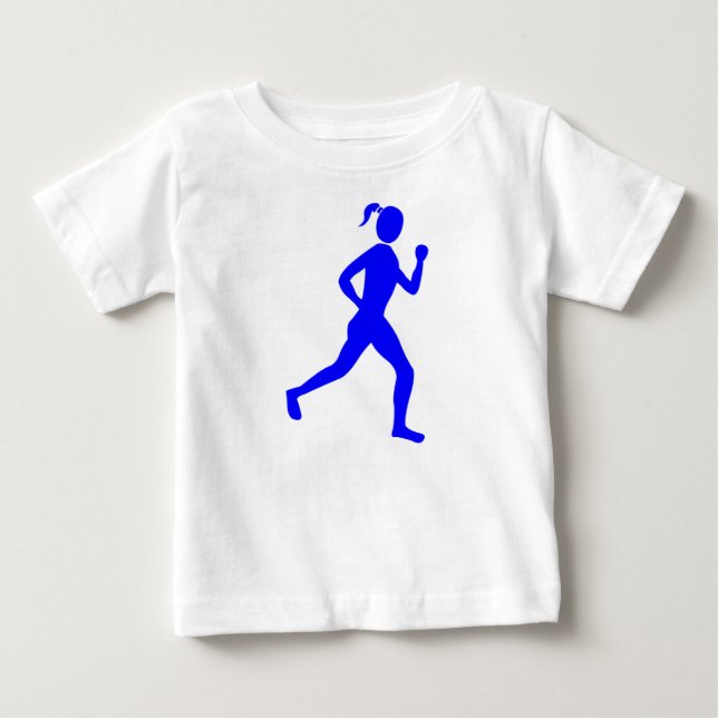 T-shirt Runner (Mulher) - Azul (Frente)