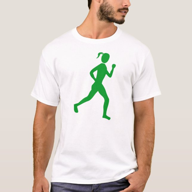 T-shirt Runner (Mulher) - Grass Green (Frente)