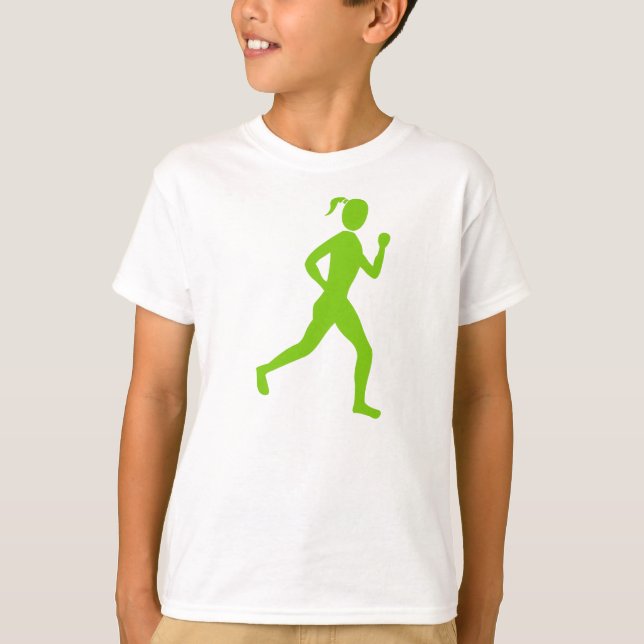 T-shirt Runner (Mulher) - Verde marciano (Frente)