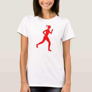 T-shirt Runner (Mulher) - Vermelho