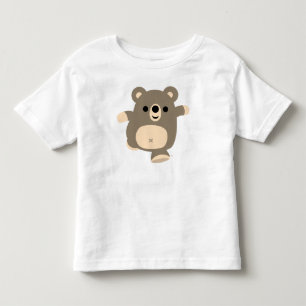 T-shirt Running bonito das crianças do urso dos