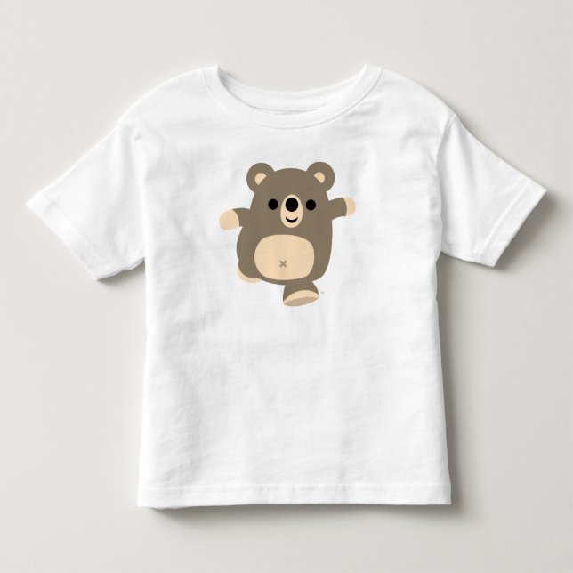 T-shirt Running bonito das crianças do urso dos (Frente)
