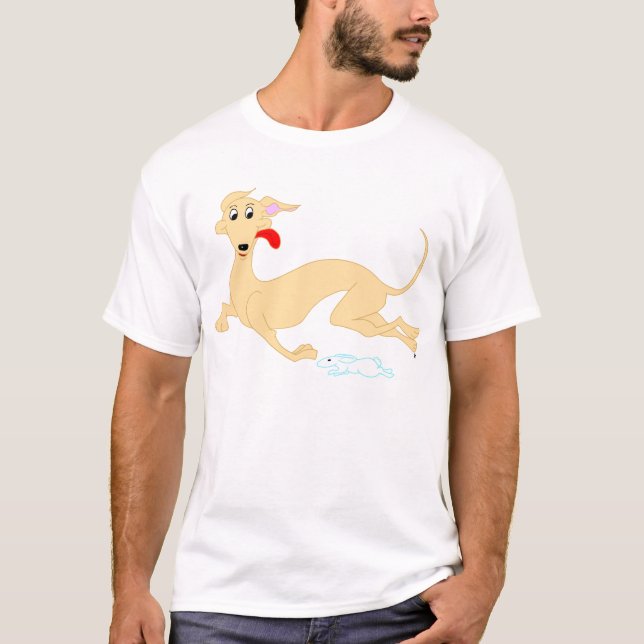 T-shirt Running do coelho e do galgo (Frente)