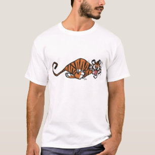 T-shirt Running do tigre dos desenhos animados