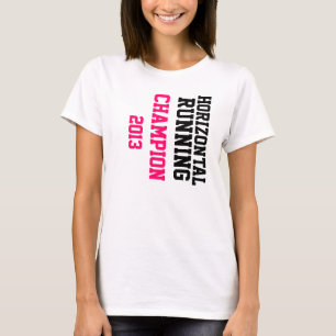 T-shirt Running horizontal das senhoras do campeã
