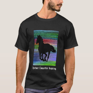 T-shirt Running preto do cavalo