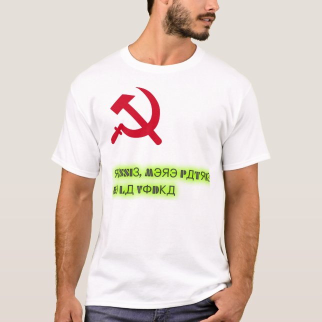 T-shirt Rússia, pátria da vodca: DD (Frente)