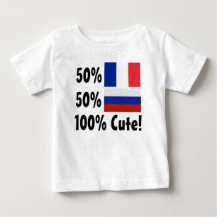 T-shirt Russo 100% do francês 50% de 50% bonito
