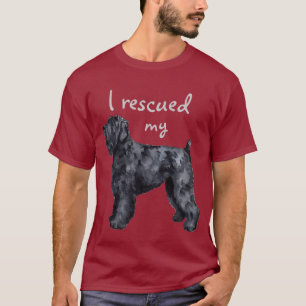 T-shirt Russo preto Terrier do salvamento