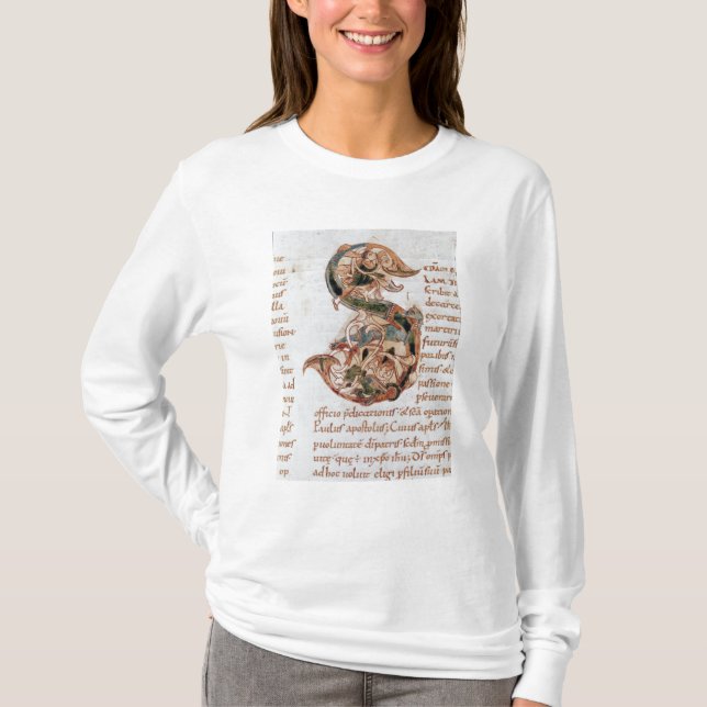T-shirt S da inicial de Historiated ' (Frente)