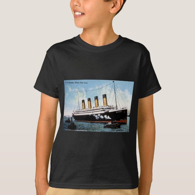 T-shirt S.S. Estrela olímpica, estrela branca Linha, 1913 (Frente)