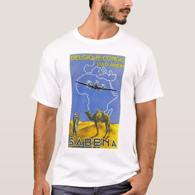 T-shirt Sabena ~ Belgique Congo (Frente)