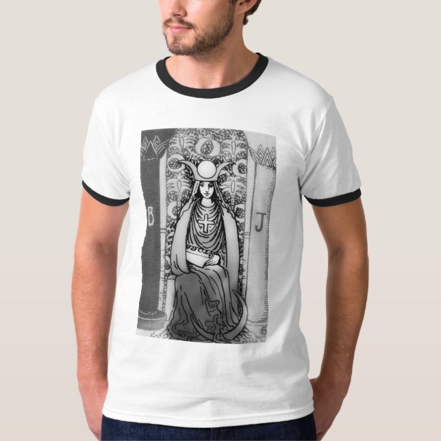 T-shirt Sacerdotisa alta Tarot (Frente)