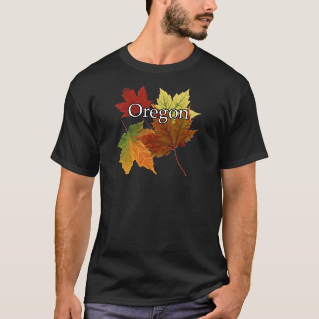 T-SHIRT SAÍDAS DO OUTONO EM OREGON (Frente)