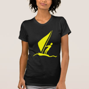 T-shirt Sailboarding - amarelo