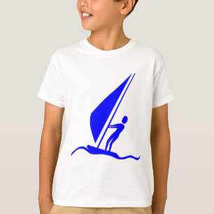 T-shirt Sailboarding - azul