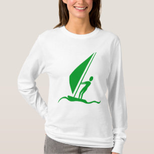 T-shirt Sailboarding - verde de grama
