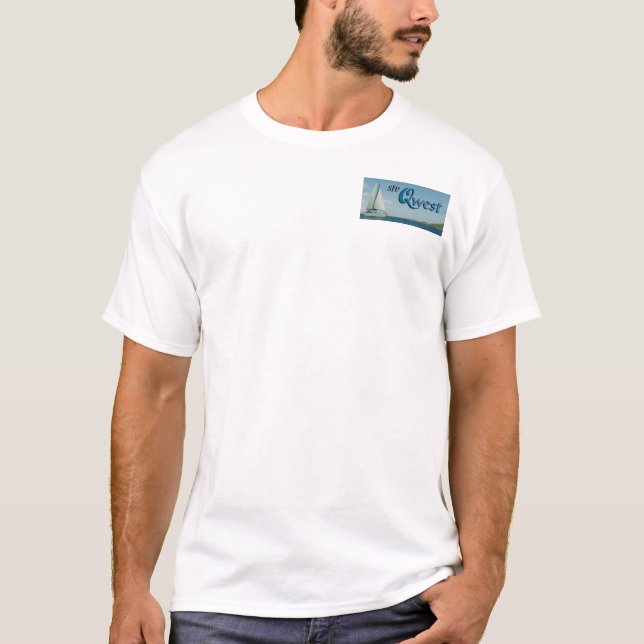 T-shirt SailQwest com arte do bolso (Frente)