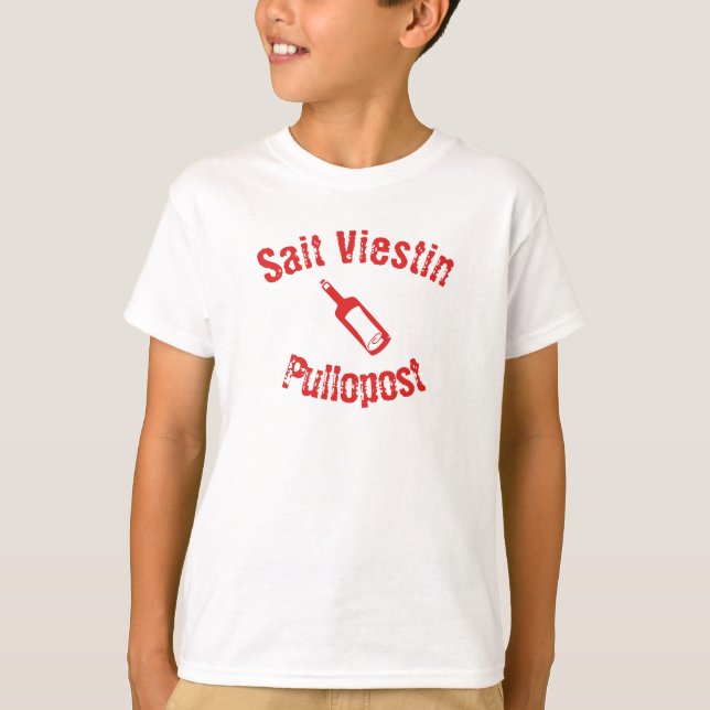 T-shirt sait viestin pullossa (Frente)