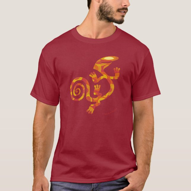 T-shirt Salamandra (fantasia alaranjada) (Frente)