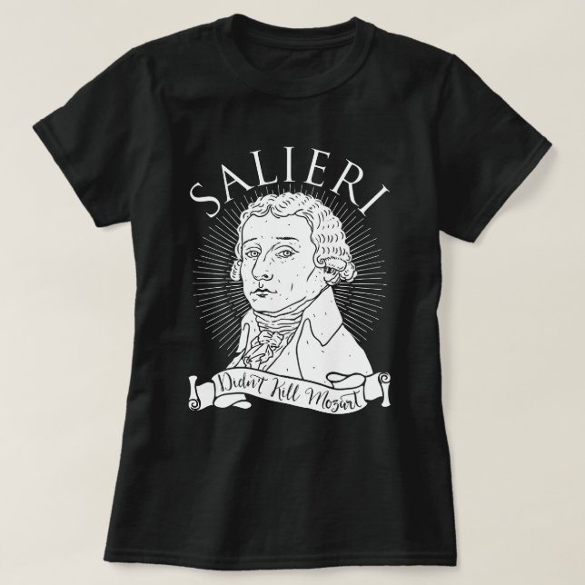 T-shirt Salieri não Matar Mozart (Frente do Design)