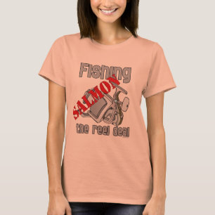 T-shirt Salmão De Pesca Camarão De Pesca Do Enguia